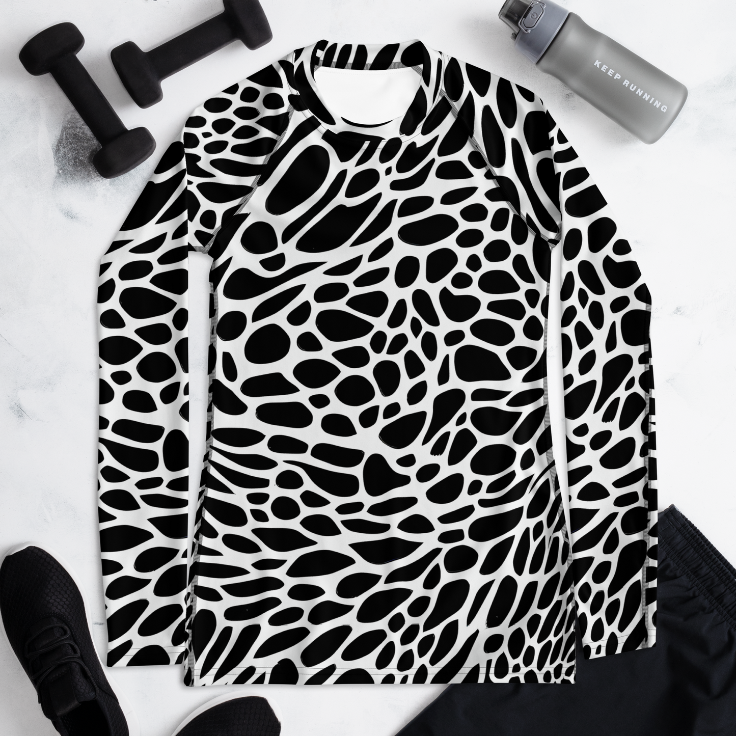 Women's Rash Guard - Monochrome Mystique