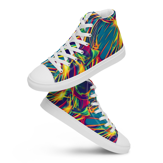 Women's High Top Canvas Shoes - Cosmic Inferno