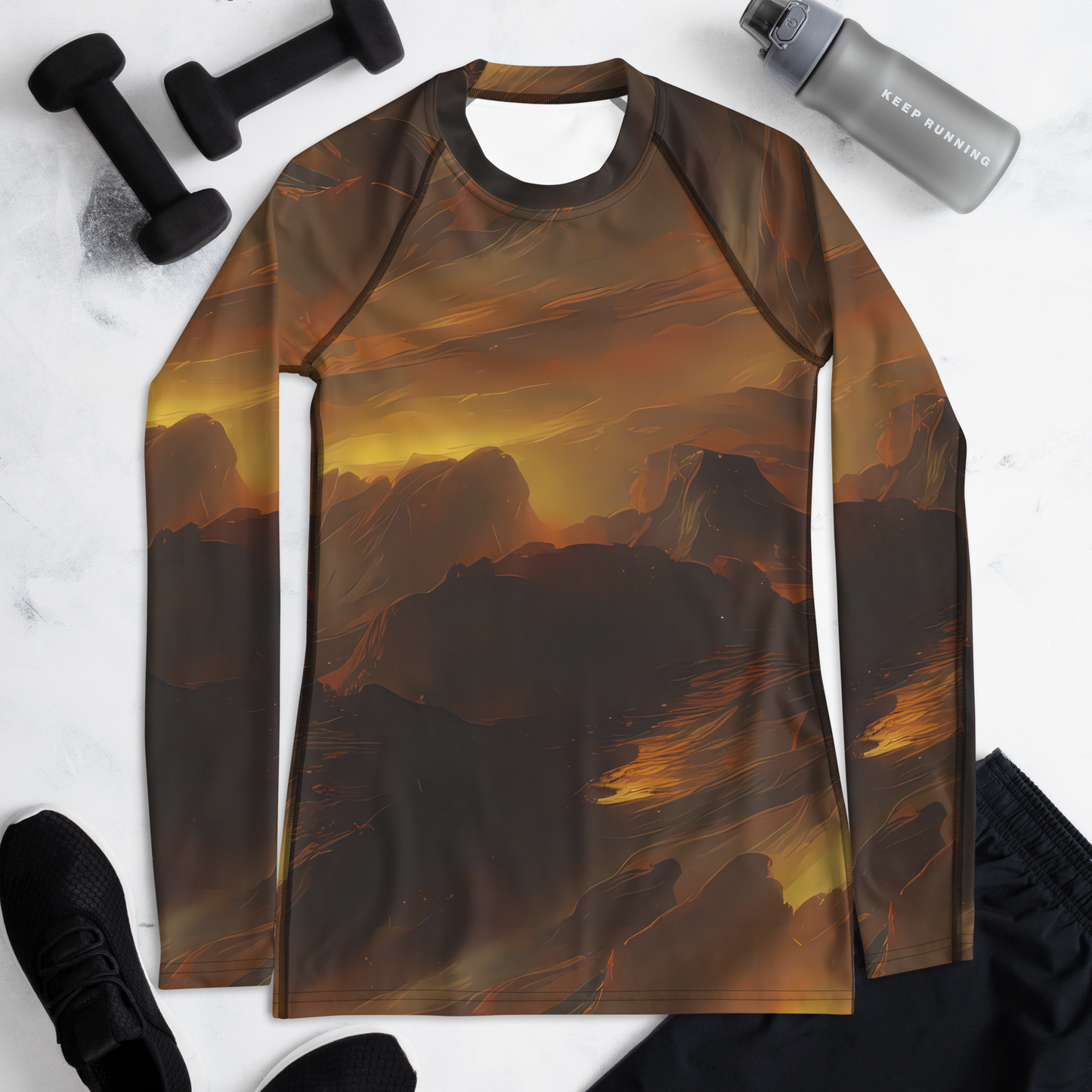 Women's Rash Guard - Sunset Shores