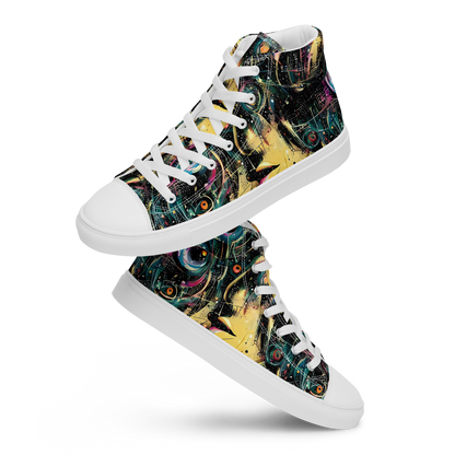 Women's High Top Canvas Shoes - Celestial Echoes