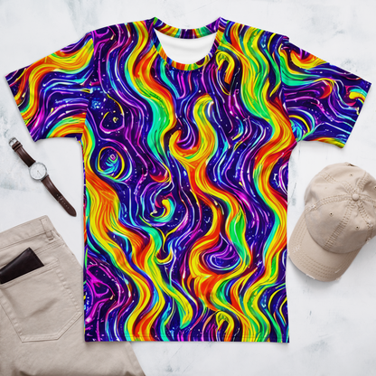 Men's Crew Neck T-Shirt - Galactic Flames