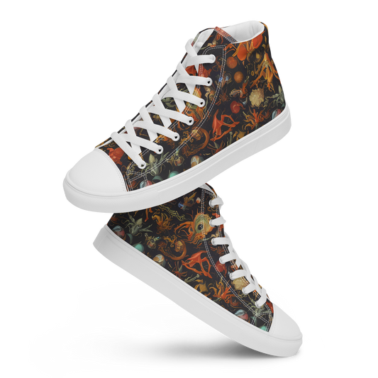 Women's High Top Canvas Shoes - Florescent Void