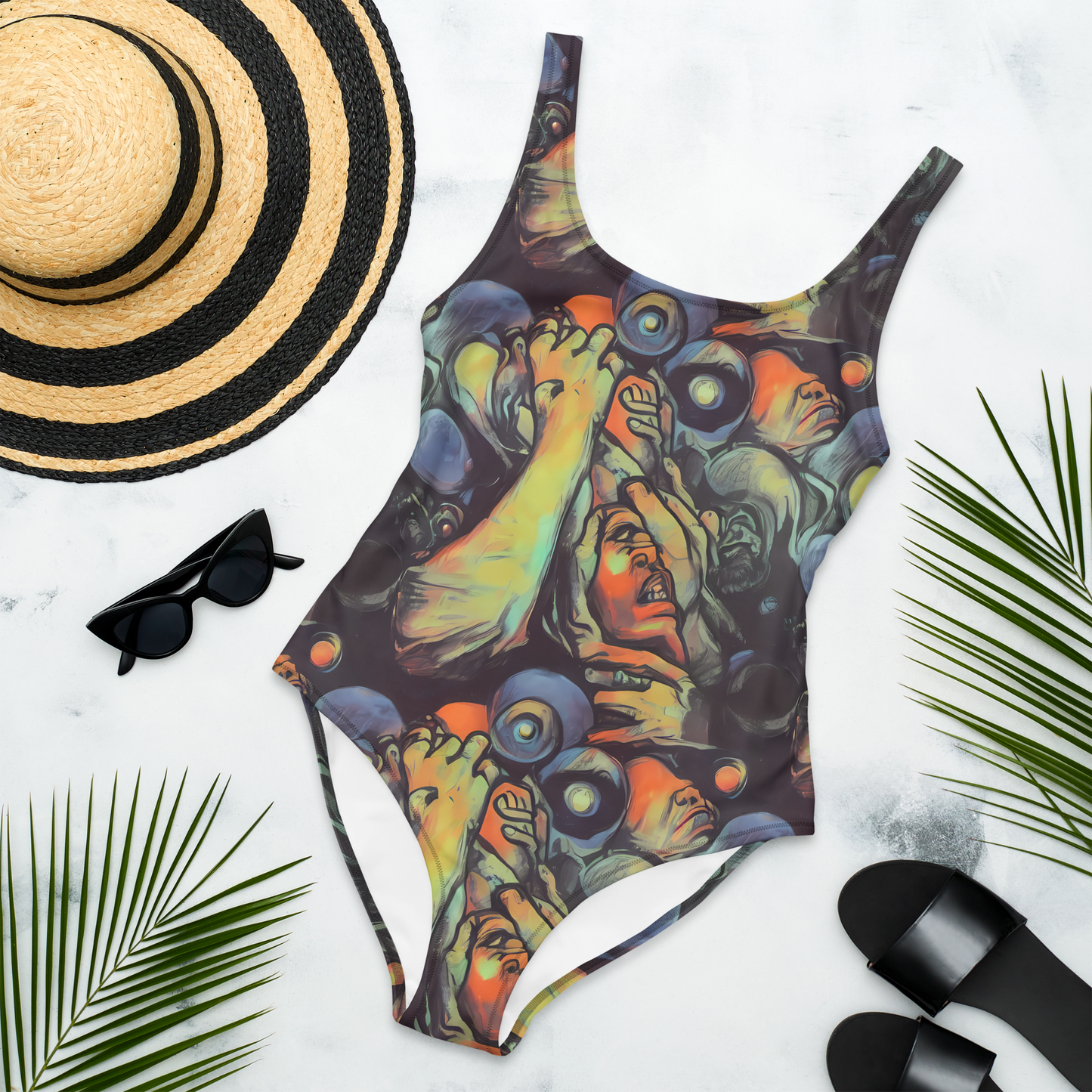 One-Piece Swimsuit - Cosmic Scream