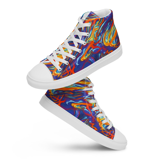 Women's High Top Canvas Shoes - Galactic Ember