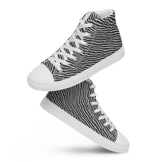 Women's High Top Canvas Shoes - Hypnotic Waves