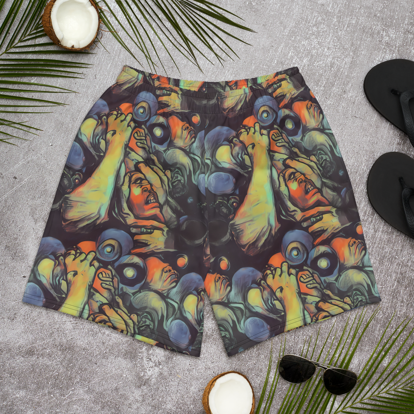 Men's Athletic Shorts - Cosmic Scream