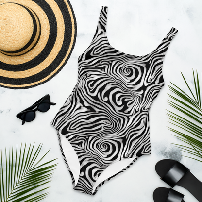 One-Piece Swimsuit - Warped Cosmos