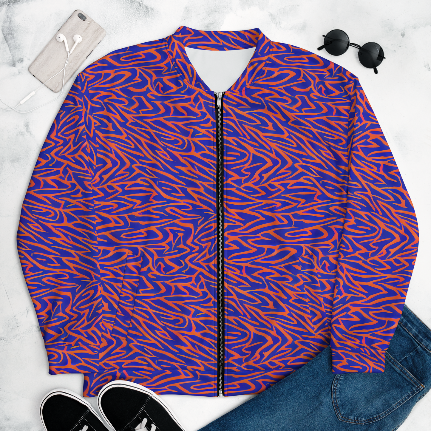 Bomber Jacket - Sapphire Swirl