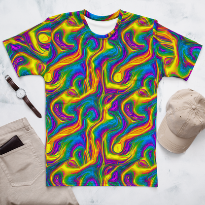 Men's Crew Neck T-Shirt - Electric Aurora