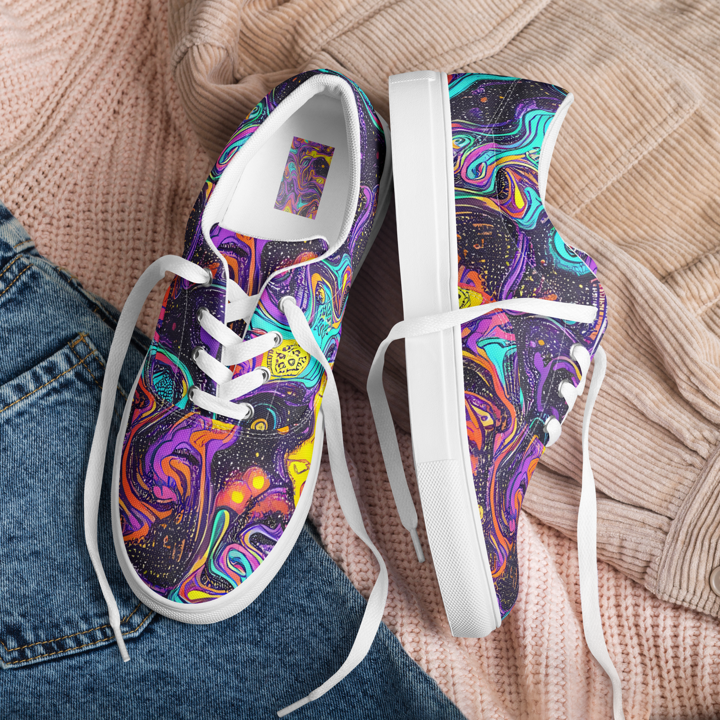 Men's Lace-Up Canvas Shoes - Hutty Nebula