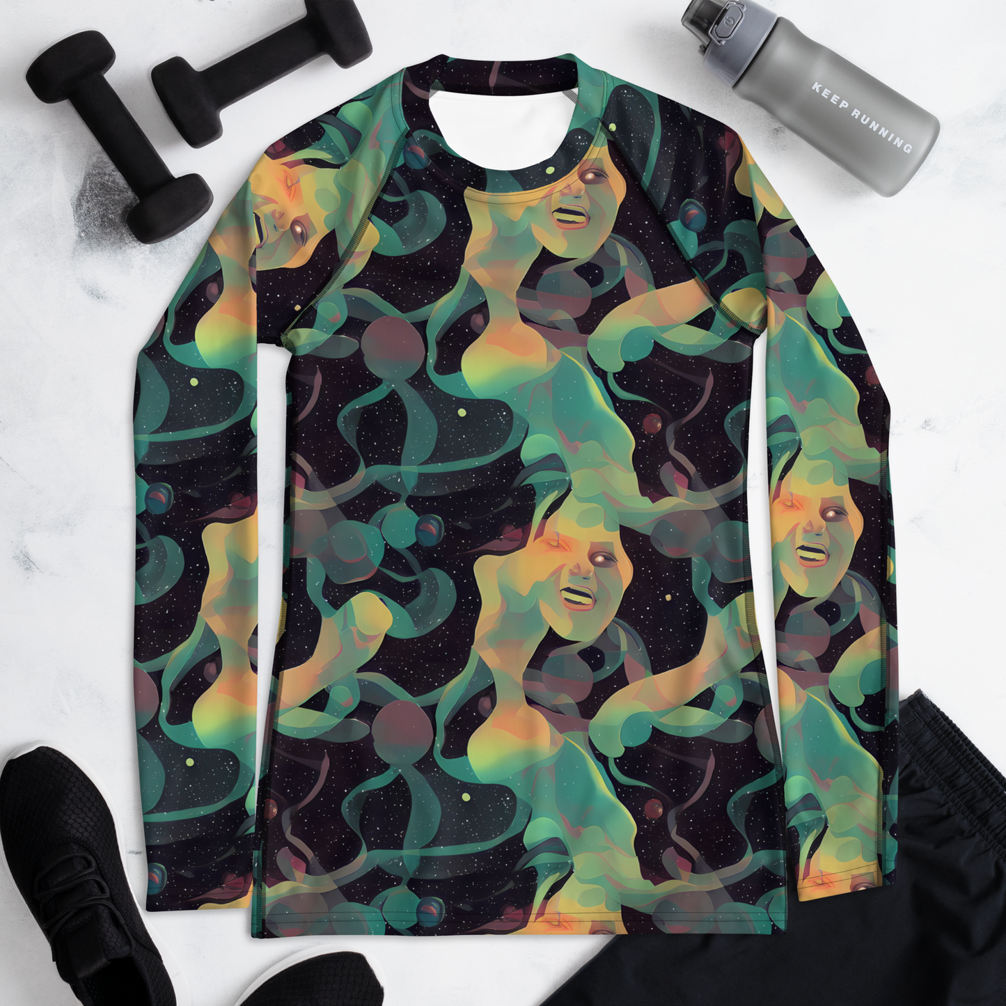 Women's Rash Guard - Astral Rhythms