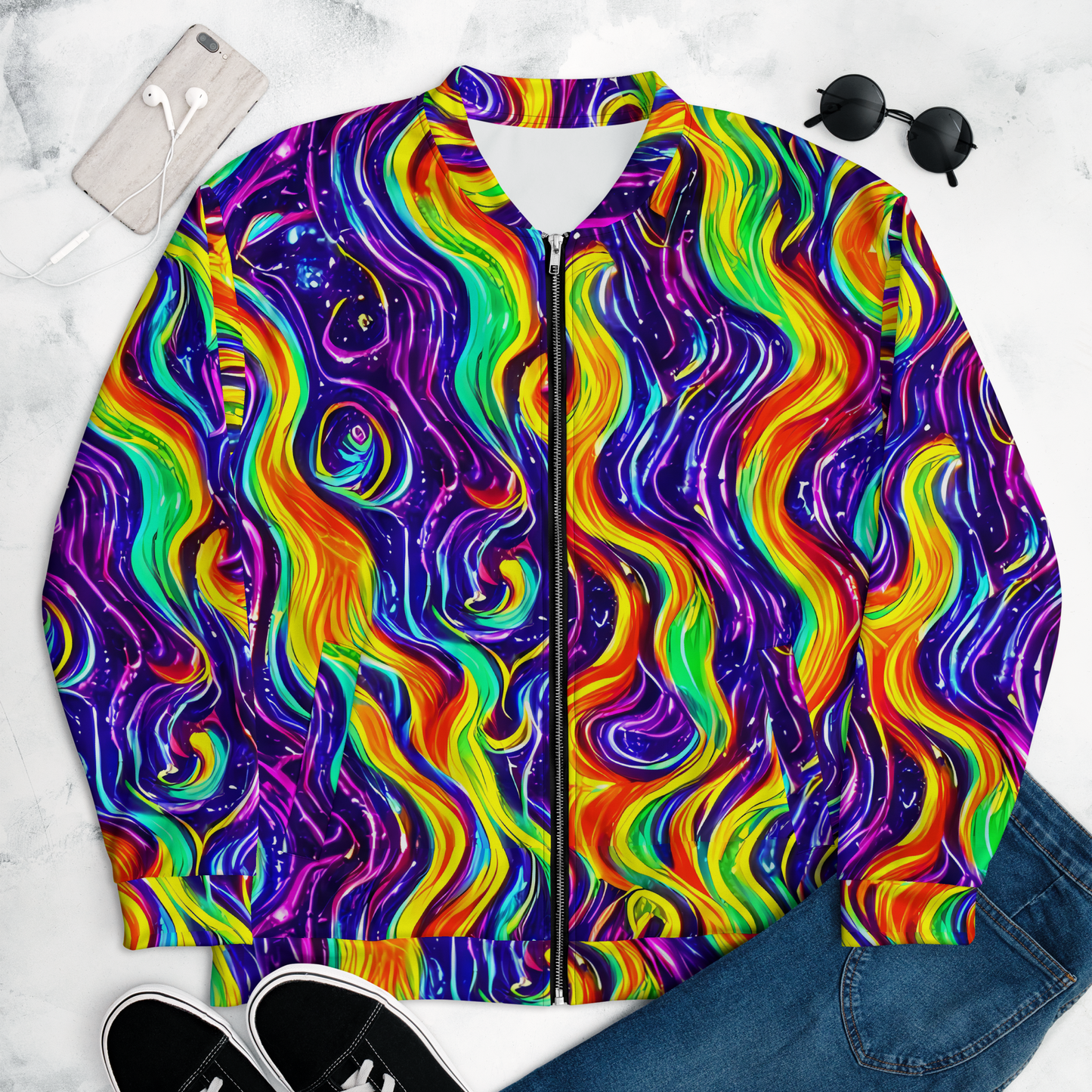 Bomber Jacket - Galactic Flames