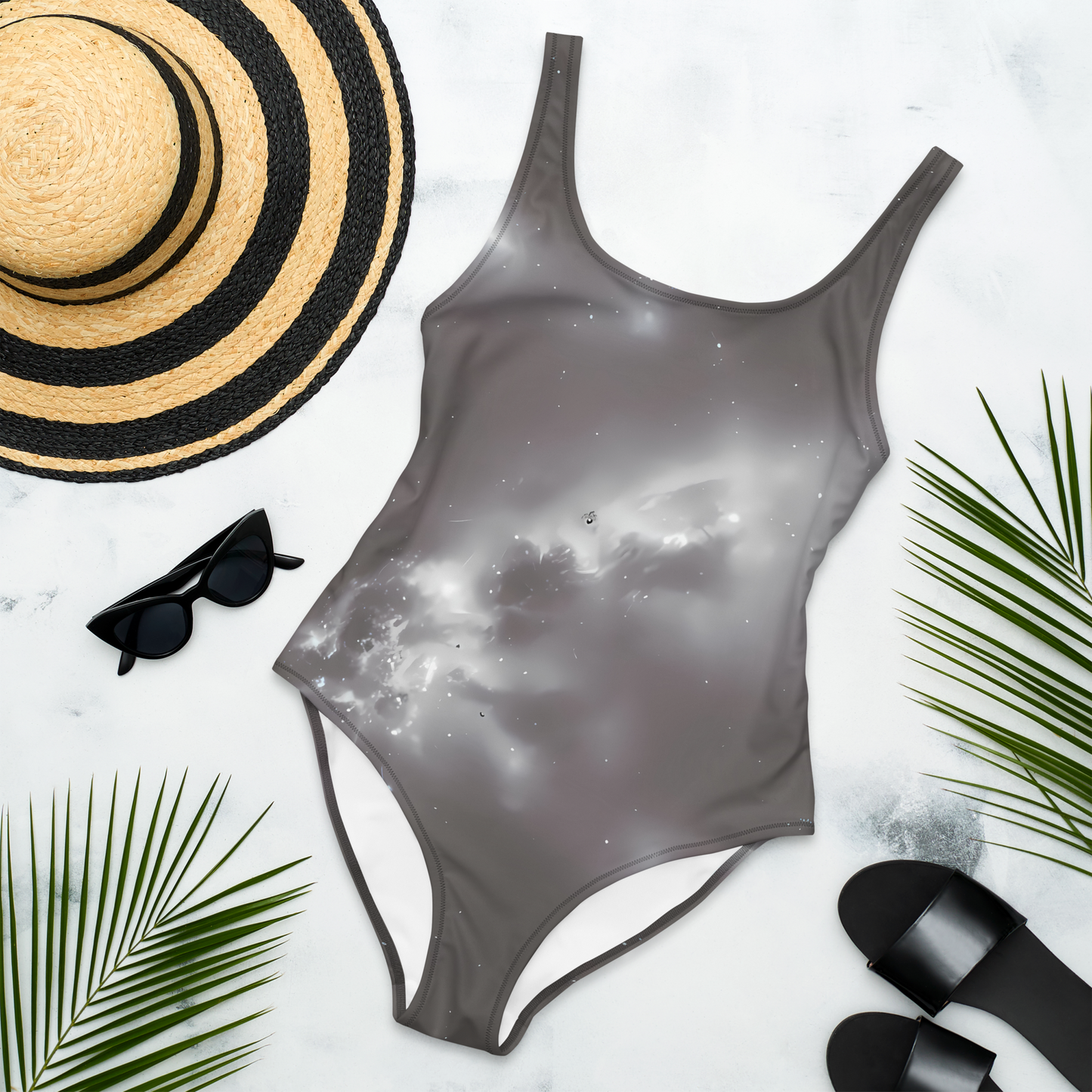 One-Piece Swimsuit - Silver Nebula