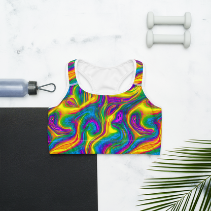 Sports Bra - Electric Aurora