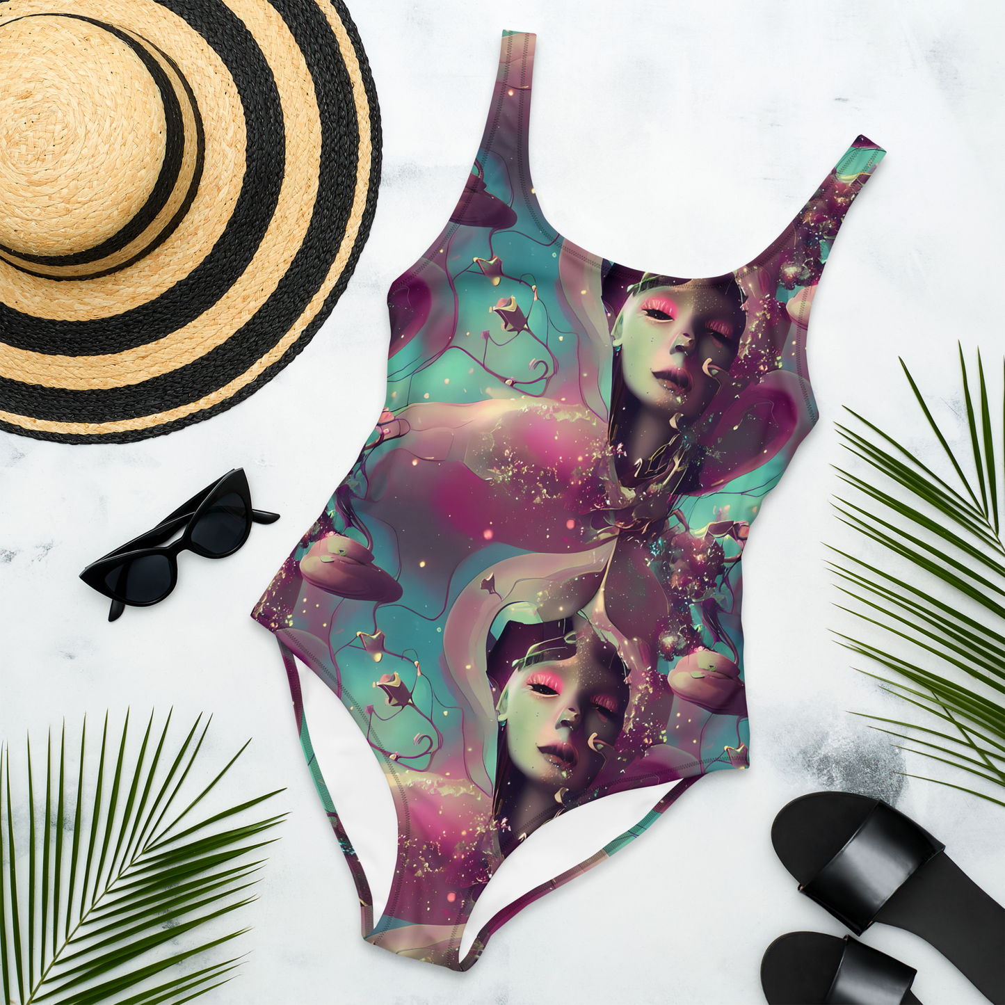 One-Piece Swimsuit - Nouveau Galaxy