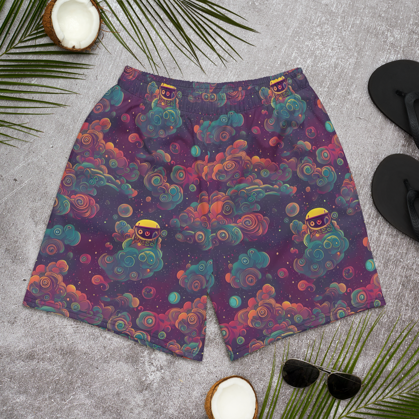 Men's Athletic Shorts - Nebula Dreamscape