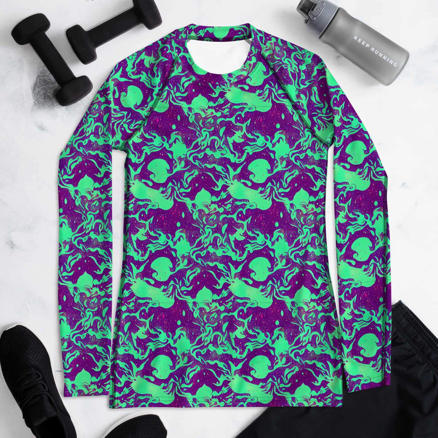 Women's Rash Guard - Alien Ripples