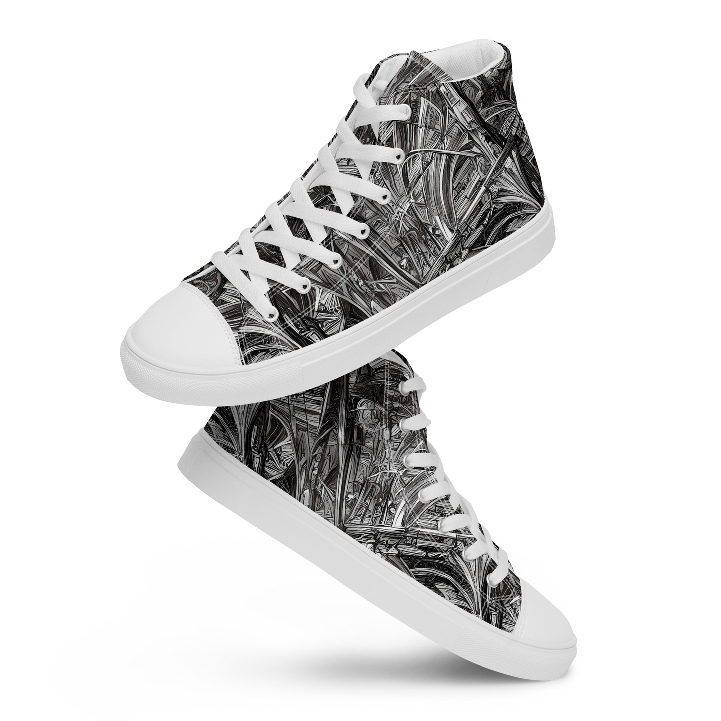 Women's High Top Canvas Shoes - Gothic Whirlwind