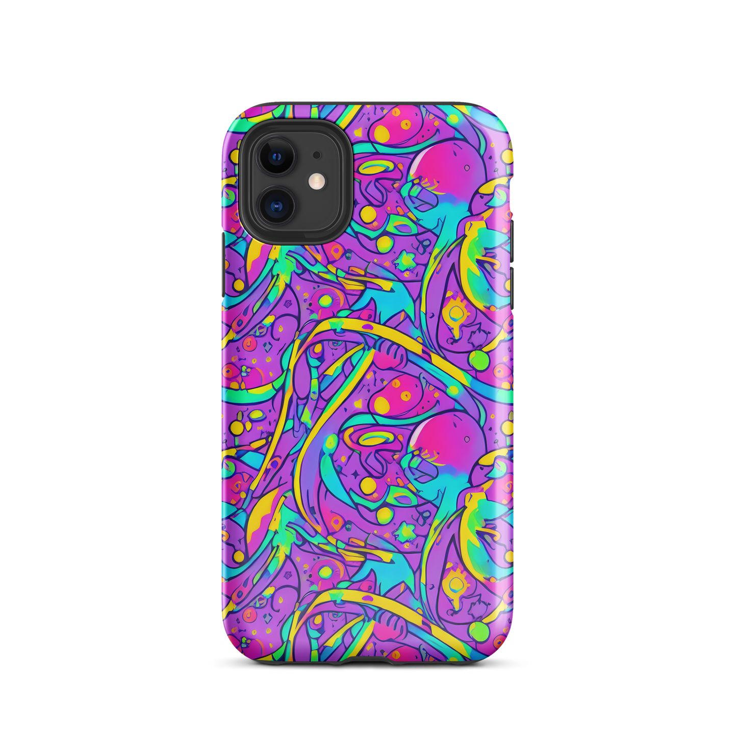 Tough Case for iPhone® - Neon Galaxy Whirl