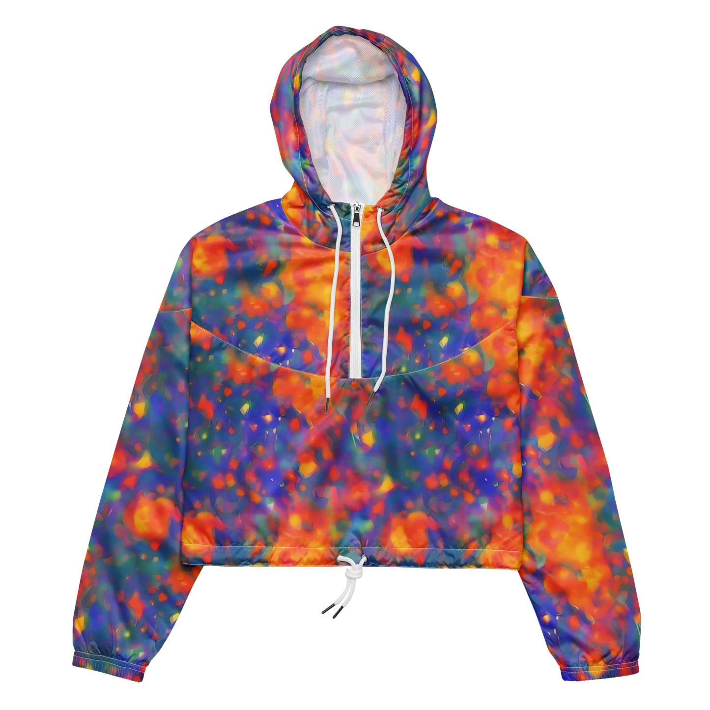Women's Cropped Windbreaker - Nolde Nebula