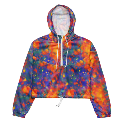 Women's Cropped Windbreaker - Nolde Nebula