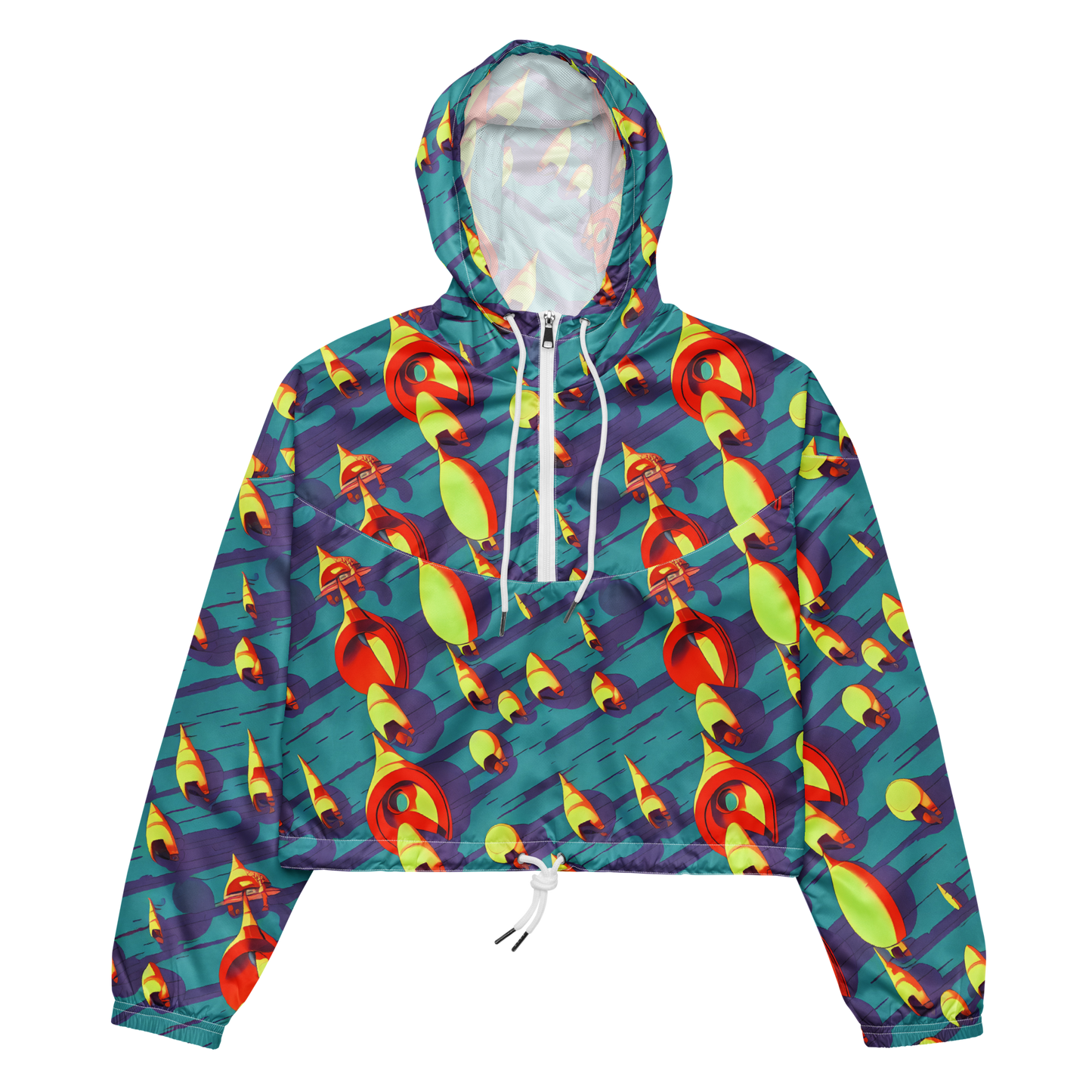 Women's Cropped Windbreaker - Sailor's Mirage