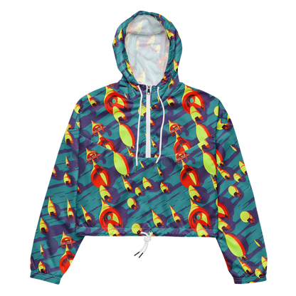 Women's Cropped Windbreaker - Sailor's Mirage