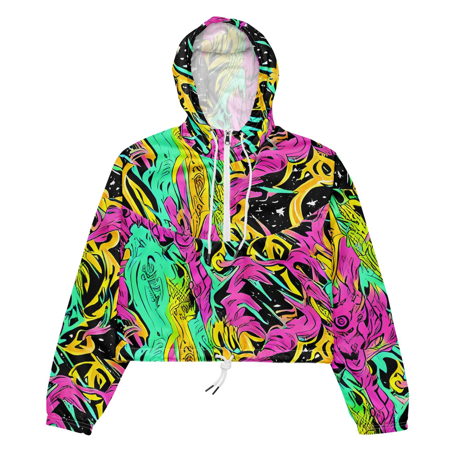 Women's Cropped Windbreaker - Feldstein Frenzy