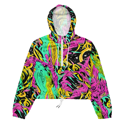 Women's Cropped Windbreaker - Feldstein Frenzy