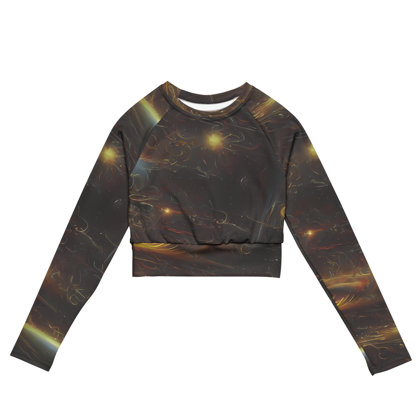 Long Sleeve Crop Top - Quantum Illusions