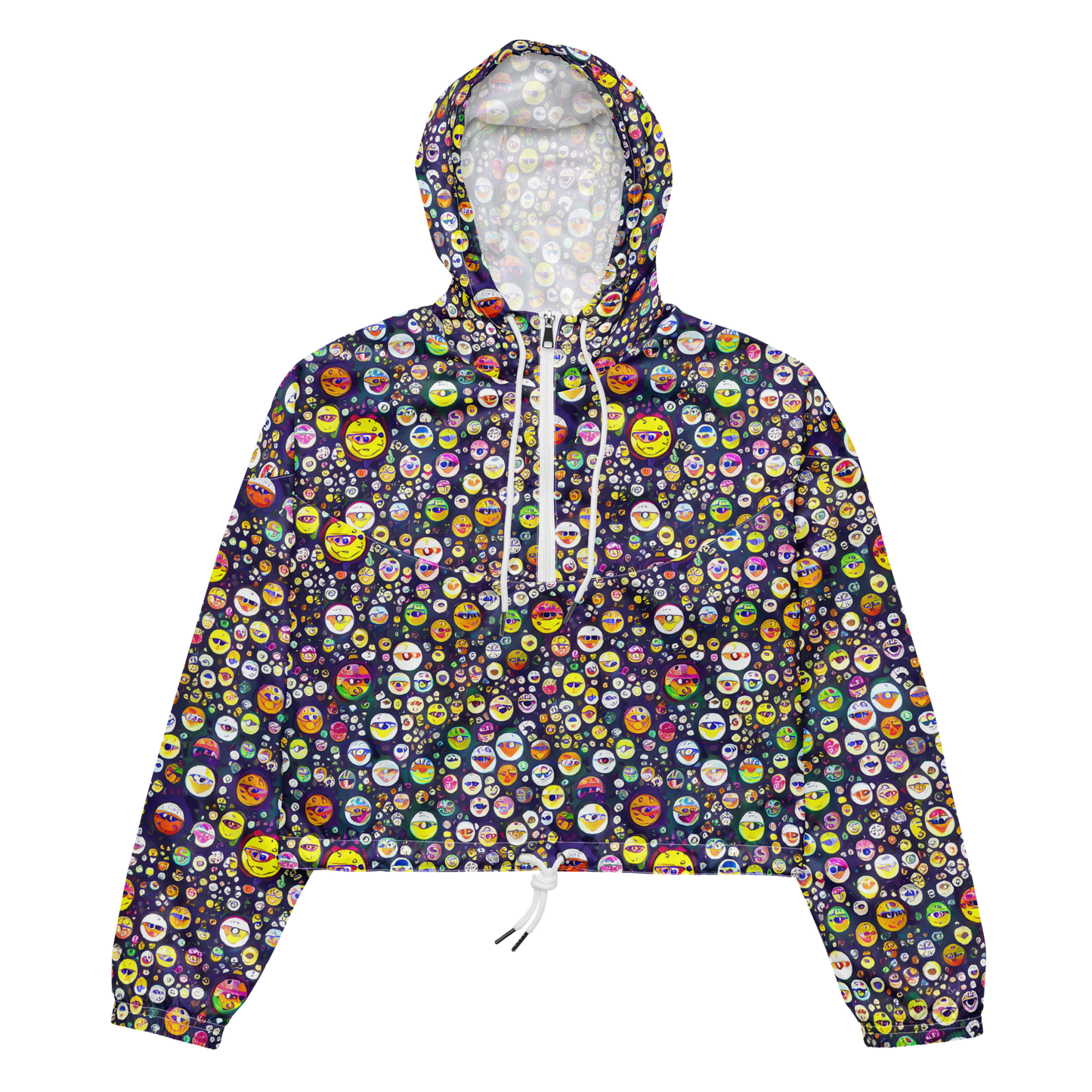 Women's Cropped Windbreaker - Whimsical Eyescape