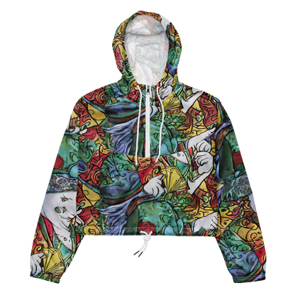 Women's Cropped Windbreaker - Fantasia Medley