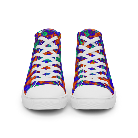 Women's High Top Canvas Shoes - Nebula Tides