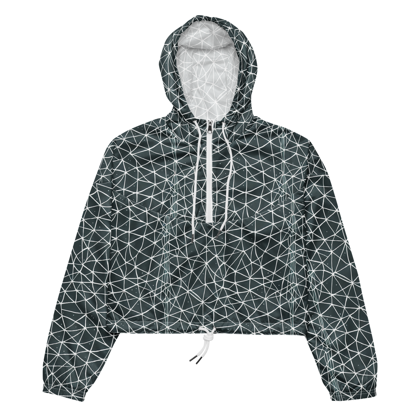 Women's Cropped Windbreaker - Infinite Interplay