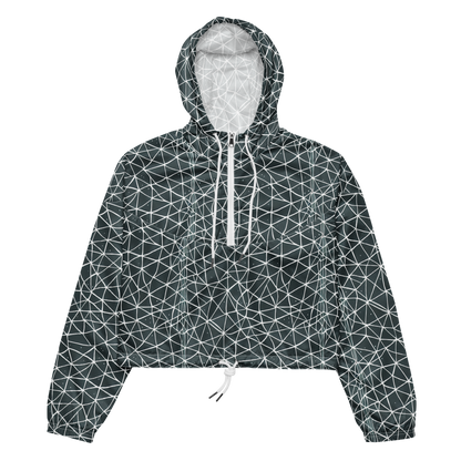 Women's Cropped Windbreaker - Infinite Interplay