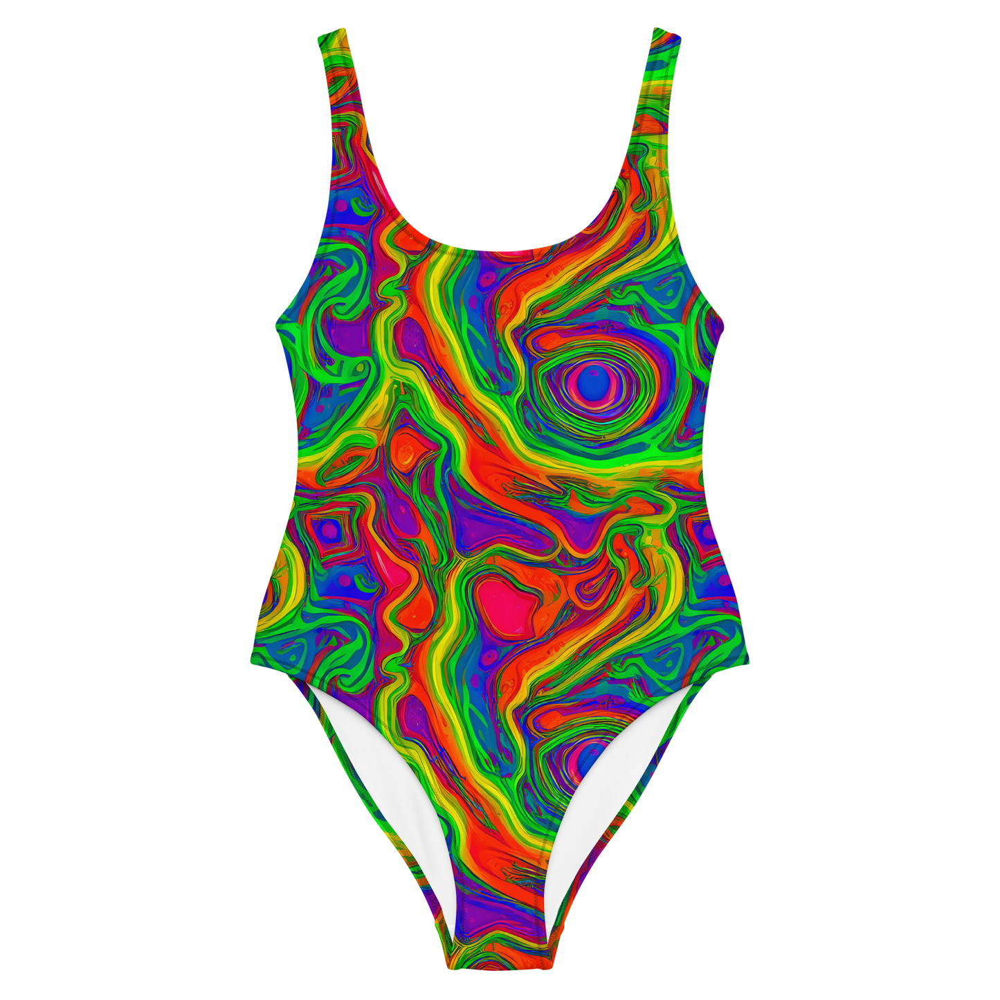 One-Piece Swimsuit - Psychedelic Waves