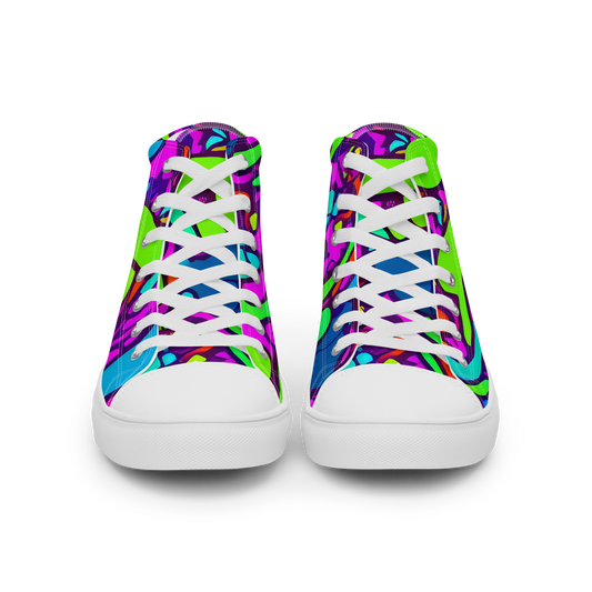 Men's High Top Canvas Shoes - Funky Vortex