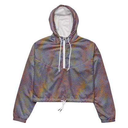 Women's Cropped Windbreaker - Martian Gridlock