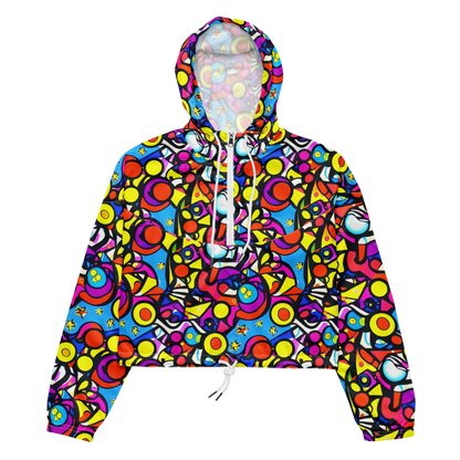 Women's Cropped Windbreaker - Eclectic Fantasy