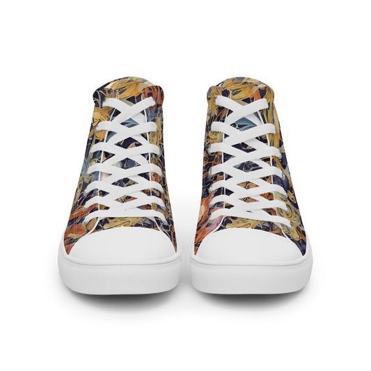 Women's High Top Canvas Shoes - Quantum Symmetry