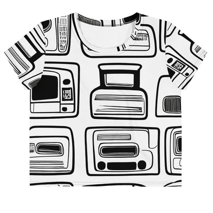 Women's Crop Tee - Techno Echo