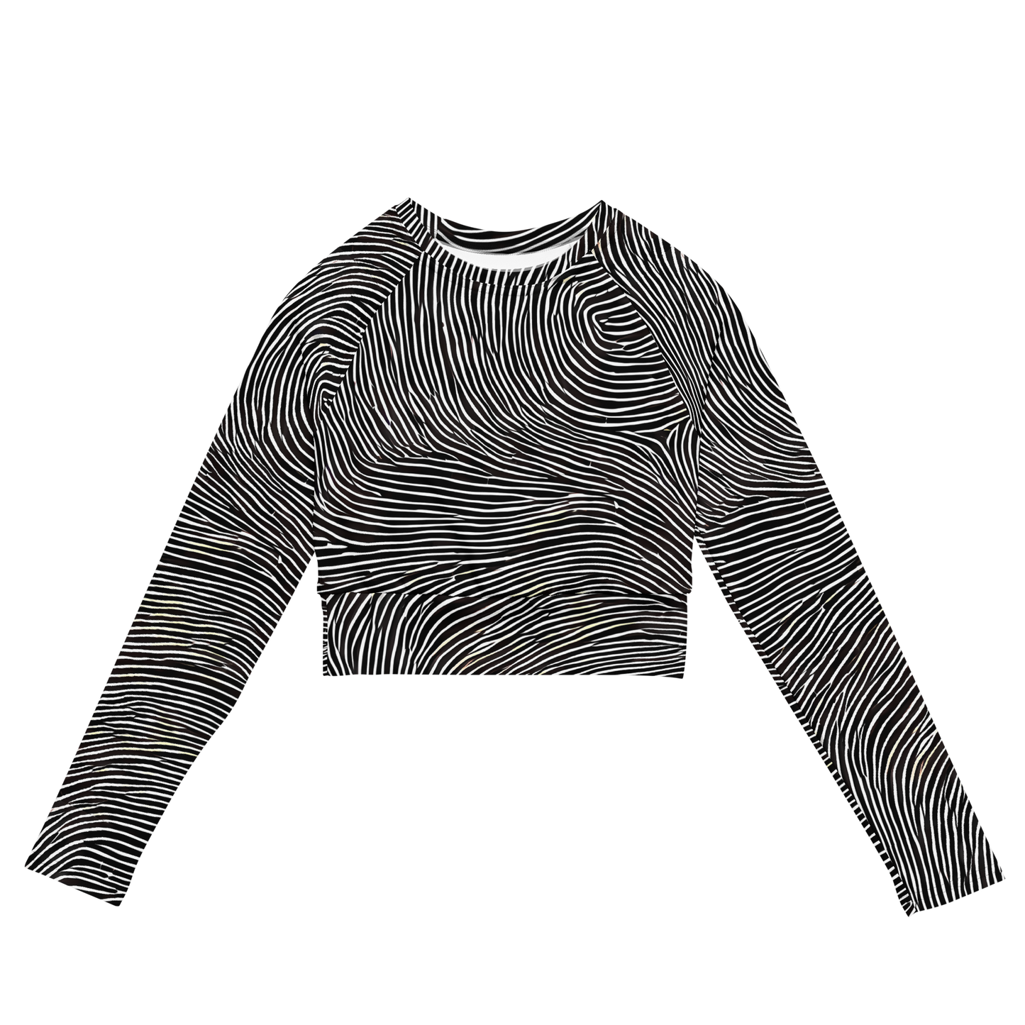 Long Sleeve Crop Top - Silent Currents