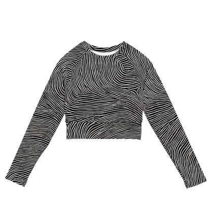 Long Sleeve Crop Top - Silent Currents