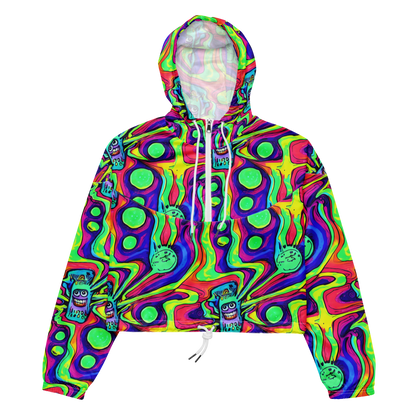 Women's Cropped Windbreaker - Frizzled Spirits