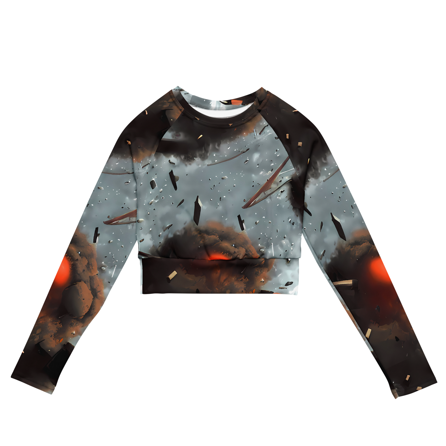 Long Sleeve Crop Top - Celestial Collision