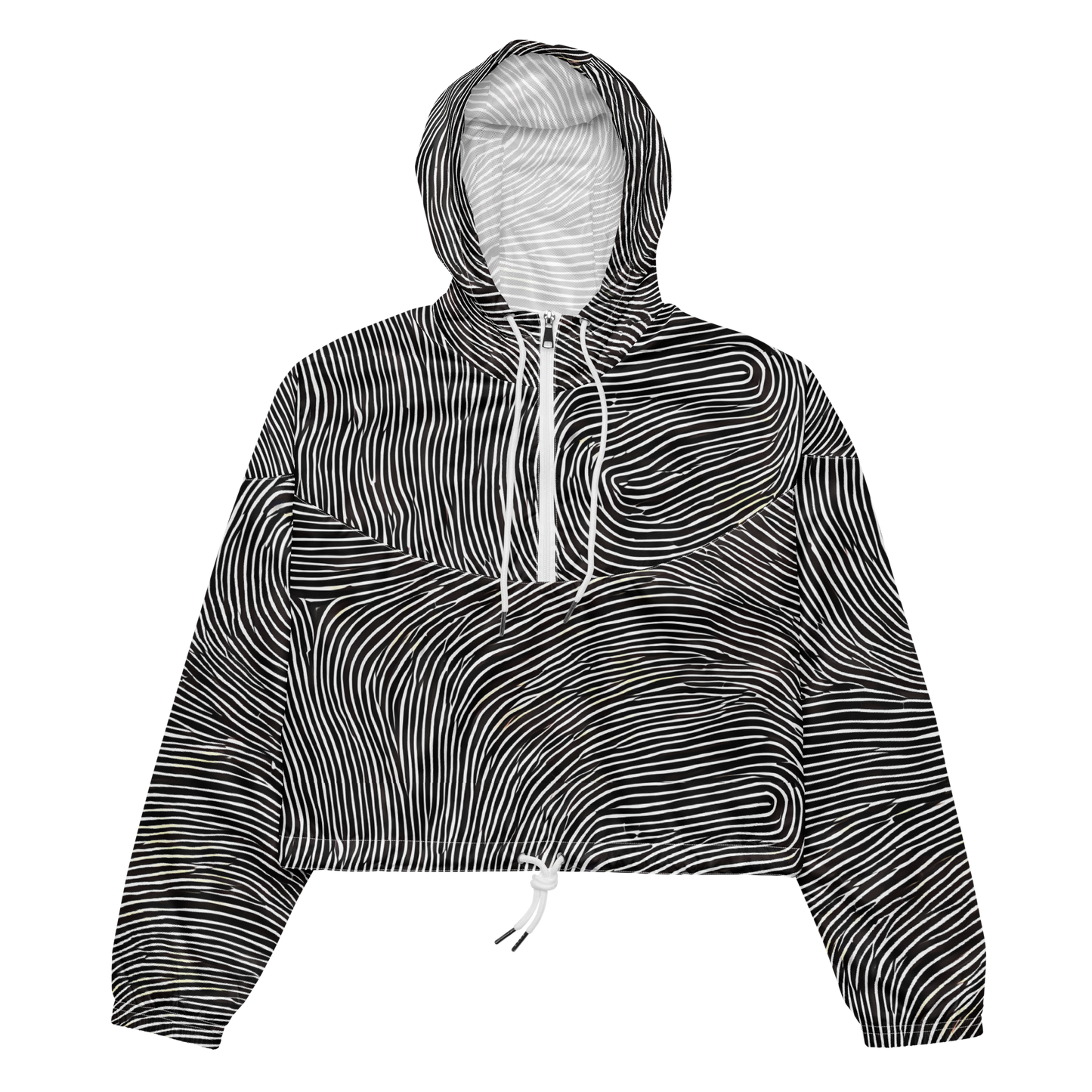 Women's Cropped Windbreaker - Silent Currents