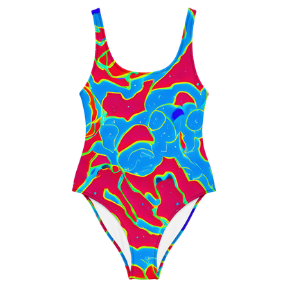 One-Piece Swimsuit - Electric Bloom