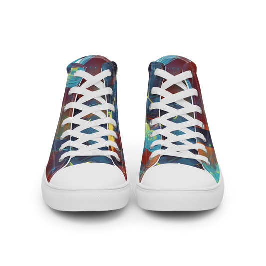 Women's High Top Canvas Shoes - Journey Through Infinity