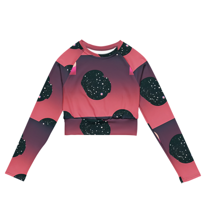 Long Sleeve Crop Top - Dreamscape Horizon