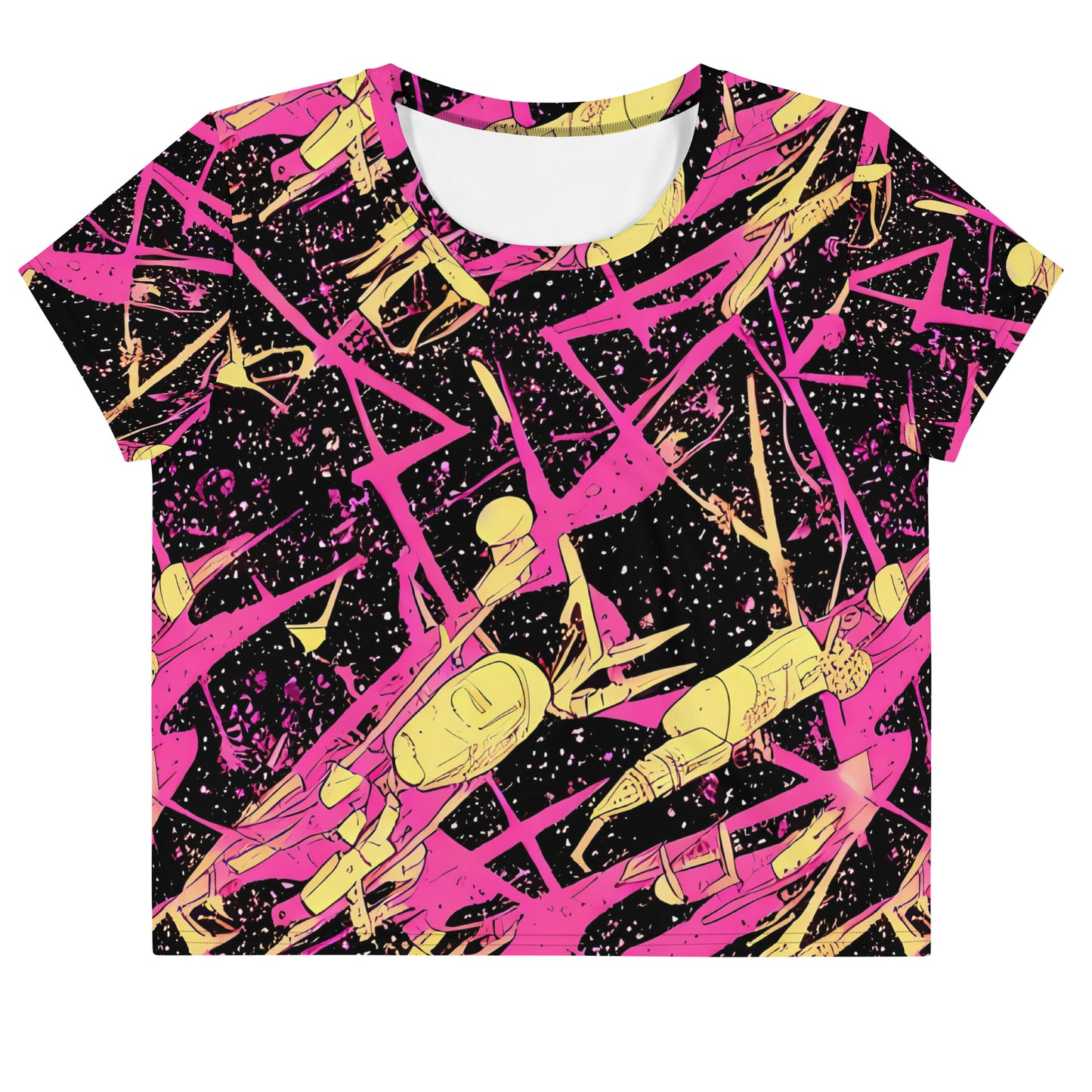 Women's Crop Tee - Galaxy Graffiti